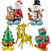 【DT】hot！ Foil Balloons Claus Standding Xmas Supplies Decortion