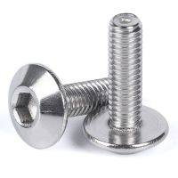 10pcs M6 Allen big umbrella head screws hex socket mushroom headed screw mechanical bolts staless steel bolt 12mm-30mm long Nails Screws  Fasteners