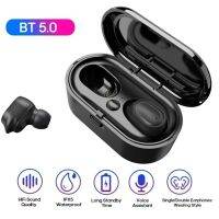 TWS-Air2 Stereo Wire-Less BT5.0 Earbuds Headphones In-Ear Headsets with 400MAh Rechargeable Charg-Ing Box Supporting Wire-Less Charge for Android / IOS