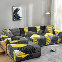 Elastic Sofa Cover for Living Room Geometric 1234 Seater L-shaped Corner Sofa Cover Stretch Anti-Slip Cover for Sofa