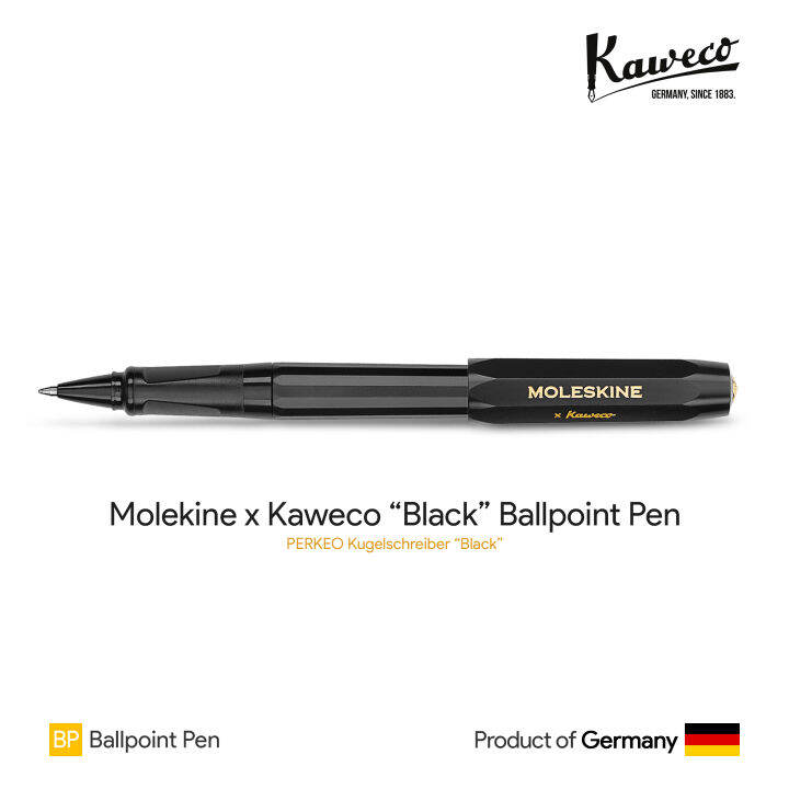 Moleskine x Kaweco "Black" Ballpoint Pen ปากกาลูกลื่นโมเลสกินเอ็กซ์คา