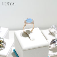 Lenya Jewelry แหวนเงินแท้ 925 ประดับอัญมณีเม็ดโต ดีไซน์สุดคลาสิค เหมาะสำหรับสวมใส่กับเสื้อผ้าทุกชุดทุกสไตล์