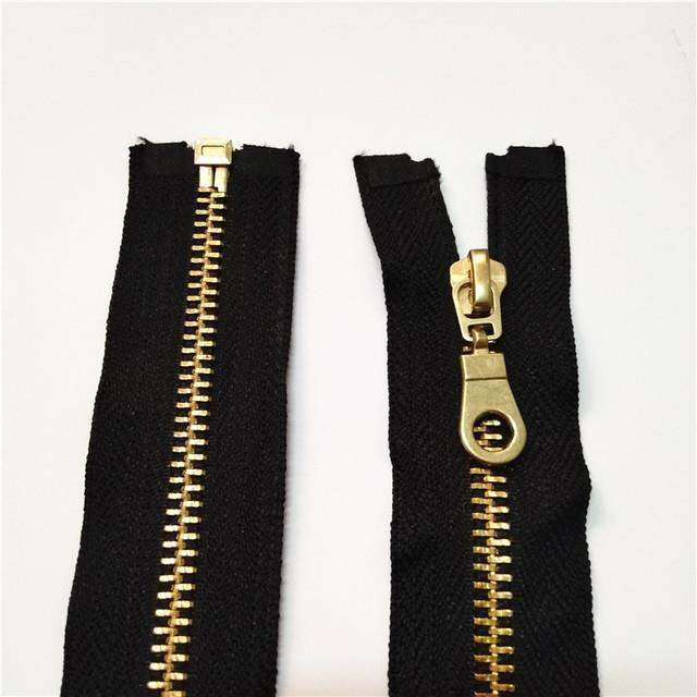 5pcs-70cm-jacket-style-brass-metal-divider-zipper-black-nylon-coil-zipper