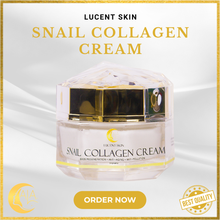 Lucent Skin Snail Collagen Cream Hydrates Skin Reduces Wrinkles Increases Skin Elasticity 8579