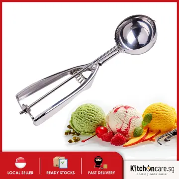 Ice Cream Scoops With Easy Trigger, 304 Stainless Steel Cookie Scoop For  Meatballs, Melon Balls, Mashed Potatoes