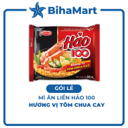 1 PACKAGE - ACECOOK - HAO 100 INSTANT NOODLES SOUR-HOT SHRIMP FLAVOUR 65G