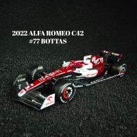 Urago 2022โมเดลรถยนต์ C42 F1รถรุ่น Alfa Romeo Orlen ขนาดจิ๋ว #77 Bottas #24 Zhou Formula 1สำหรับรถแข่งดึงกลับรถของเล่นสำหรับเด็กผู้ชาย