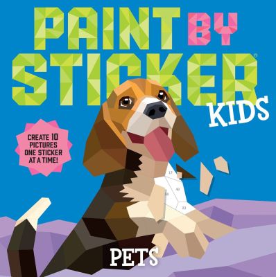 [หนังสือ สติ๊กเกอร์] Paint by Sticker Kids: Pets: Create 10 Pictures One Sticker at a Time! Paperback – Sticker Book #new #ของแท้