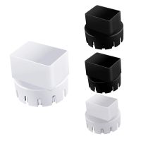 Downspout Adapter Adapter (3In X 4In Square Rain Gutter to Drain Pipe Adapter) Fits 3 or 4In Outdoor Drain Pipe White