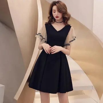 2023 Spring French Style Vintage Square Neck Long Sleeve Black Slit Long  Dresses Elegant Women Dress - China Dress and Ladies Dress price