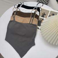 สินค้าพร้อมส่งจากไทย?Angle Bra (N625) สายเดี่ยวผ้าร่อง ชายเสื้อสามเหลี่ยมดีไซน์เก๋