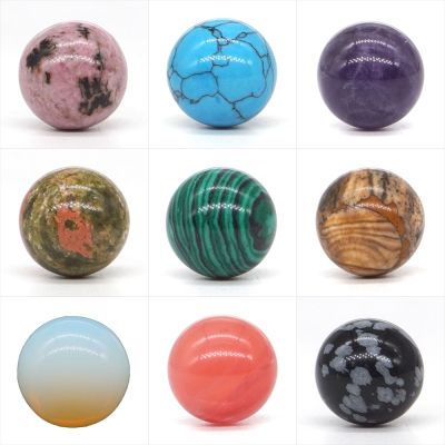 Wholesale Natural Stone 18mm Beads Reiki Healing Crystals Chakra Round Sphere Ball For Jewelry Making Gemstone Accessories 1pc
