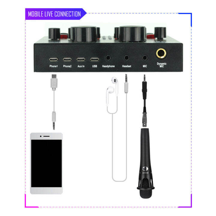 computer-phone-live-sound-card-multiple-effects-mixer-board-wireless-broadcast-streaming-compact-voice-changer