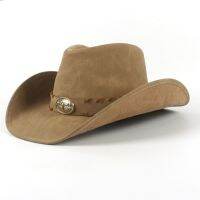 100% หนังผู้หญิงผู้ชายหมวกคาวบอยตะวันตกสำหรับพ่อสุภาพบุรุษ Lady Cowgirl Sombrero Hombre หมวกแจ๊ส9สไตล์