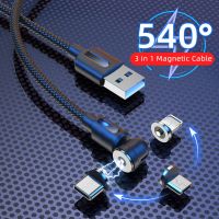 Lovebay สายแม่เหล็ก Type C Cable,USB 2.4A ไมโครที่ชาร์จความเร็วสูงหมุนได้540 0.5ม./1ม./2ม. สายสำหรับ iPhone Xiaomi Samsung