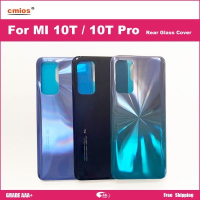Rear Glass Cover For Xiaomi Mi 10T Back Battery Cover Redmi 10T Pro Rear Housing Door Glass Panel Case Replacement Parts Replacement Parts