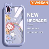 YIWESAN ปลอกสำหรับ Samsung Galaxy A12 4G A12 5G F23 M12 F12 5G เคส M13 F13 5G ลายการ์ตูนสัตว์สีรุ้งสุดสร้างสรรค์กล้องสัตว์ประหลาดน้อยน่ารักสีสันสดใสนิ่มสำหรับเลนส์เคสใสซิลิโคนกันกระแทกแบบใสเรียบง่ายป้องกัน