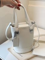 LASGO Niche design bag 2023 new summer popular hand bag high-grade texture solid color all-match crossbody bucket bag 【QYUE】