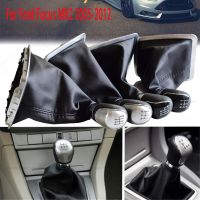 【DT】 hot  5/6 Speed Gear Stick Shift Knob&amp;Dust Boot Cover Lever leather Car Adapter Replacement for Ford Focus MK2 2005-2012