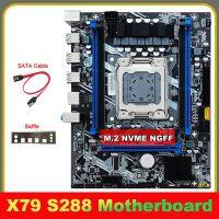 X79 S288 Motherboard Gaming Motherboard Desktop Motherboard +SATA Cable+Baffle LGA2011 M.2 NVME Support 4X32G DDR3 for E5 2620 2630 2640 2650 2660 2680 CPU