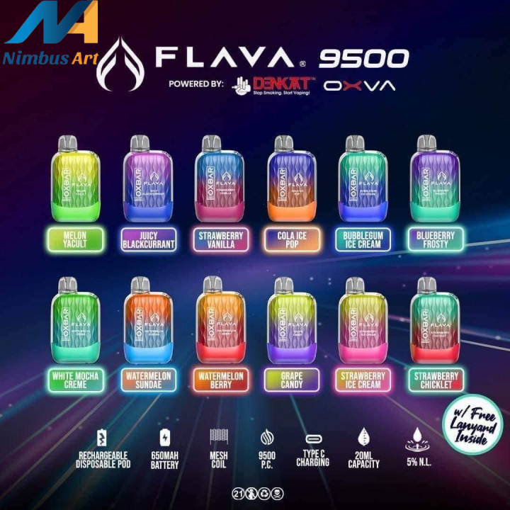 xReady stockx FLAVA x OXBAR 9500 5 (FREE LANYARD INSIDE) Original