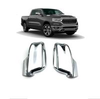 เคสโทรศัพท์กระจกสำหรับ Dodge Ram 1500 2019-2020ที่ดัดแปลงตัวขยายโครเมี่ยมฝาหลังฝาครอบมองหลังถอยหลังด้านข้างประตู