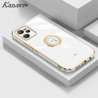 Kanavi เคสโทรศัพท์แฟชั่นสำหรับ Realme C30 C35 C33 C31 Narzo 50A Narzo 50i แหวนใส่นิ้วชุบโลหะด้วยไฟฟ้าสุดหรูฝาครอบโทรศัพท์ซิลิโคนนิ่มกันกระแทก