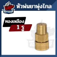 หัวพ่นยาทองเหลือง ใช้ต่อกับก้านพ่นยาของเครื่องพ่นยา มีโอริงด้านใน ปรับหัวฉีดได้ หัวพุ่งไกล