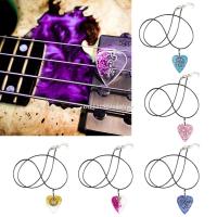 Guitar Pick Key Necklace  Men Women Musician Guitarist for Husband Boyfriend Resin Guitar Pick Jewelry Pendant Gift Guitar Bass Accessories