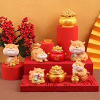 【cw】 Lucky Fortune Leopard Cornucopia Treasure Bowl Model Resin Craft Protect Figurine Car Decoration Accessories Home Decor