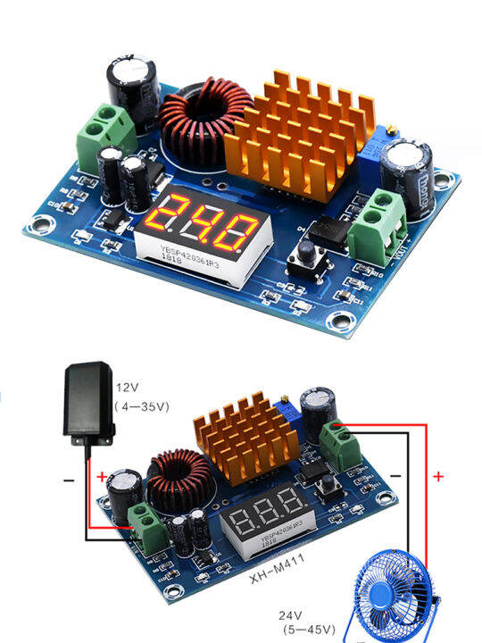 Dc To Dc Step Up Power Supply Module Boost Converter 3 35v To 5v 45v 5a Lazada 2229