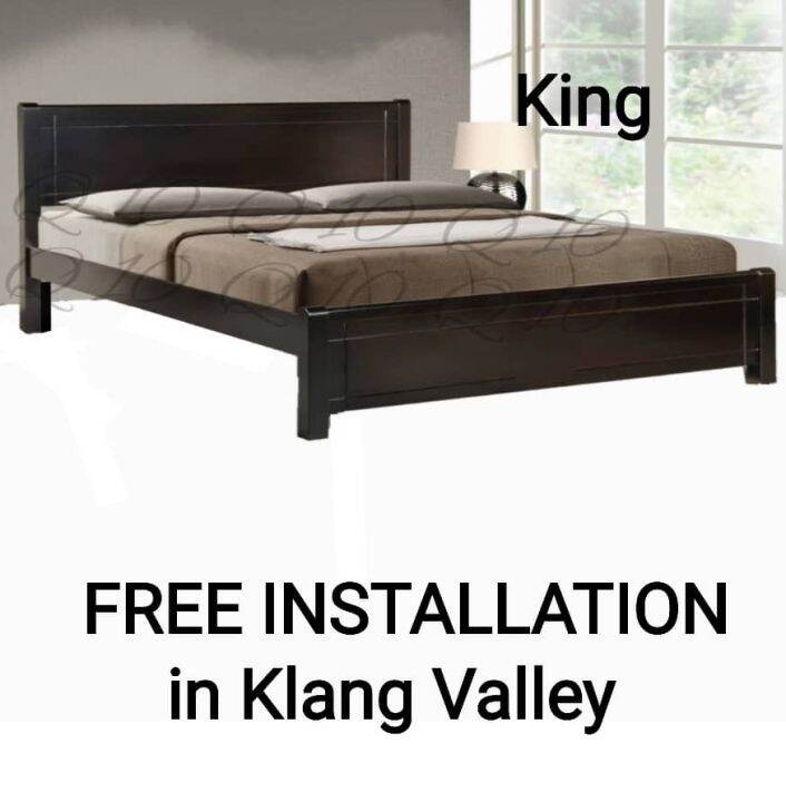 Q 10 Solid Wood King Bed Frame / King Size Solid Wood Bed Frame / King