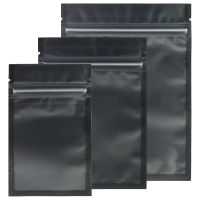 Assorted Sizes Matte ClearBlackBlack Zip Lock Bags 100pcs PE Plastic Flat Ziplock Package Bag