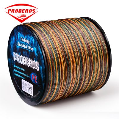 （A Decent035）PRO BEROS 300M 500M 1000M 8 Strands 10-100LB PE Braided Fishing Wire Multifilament Super Strong Line Japan Mixed Colors
