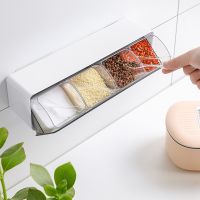 【CW】 Wall-mounted Seasoning Pepper Spice Rack Holder Jar Bowl Set Storage Organizer Tools