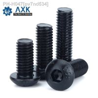 Free shipping 100PCS M5 series 10.9 round head hex socket screws M5x6/8/10/12-50mm the mushroom head high strength