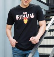 เสื้อยืดมาร์เวล I AM IRONMAN-9271-BL