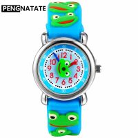 Fashion Children Watches 3D Cartoon Frog Mini Strap Watch Students Boy Girls Silicone Bracelet Wristwatch Kids Gifts