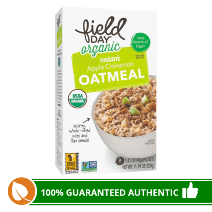 Field Day Organic Instant Apple Cinnamon Oatmeal 320g Lazada PH