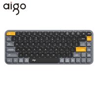 Aigo คีย์บอร์ด V200ไร้สายแป้นพิมพ์บลูทูธคอมพิวเตอร์แล็ปท็อปและแท็บเล็ต2.4กิกะเฮิร์ตซ์แบบพกพา3โหมดสำหรับ Ipad Xiaomi Mac