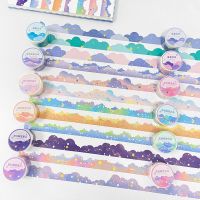 2.5cmx3m Cute stars clouds Decorative Adhesive Tape Masking Washi Tape Diy Scrapbooking Sticker Label korean Stationery Planners