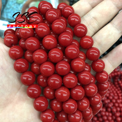 Natural Garnet Red Jades Beads Round Loose Spacer Beads For Jewelry Making DIY Bracelet Necklace Accessories 6 8 10mm 15strand