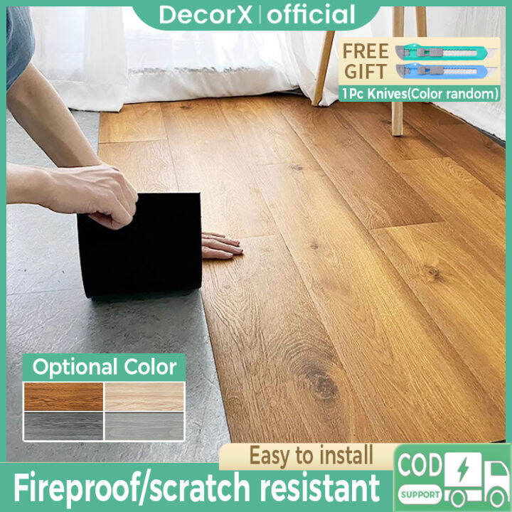 DecorX Tile Flooring Vinyl Floor Stickers Vinyl Tiles Self Adhesive PVC