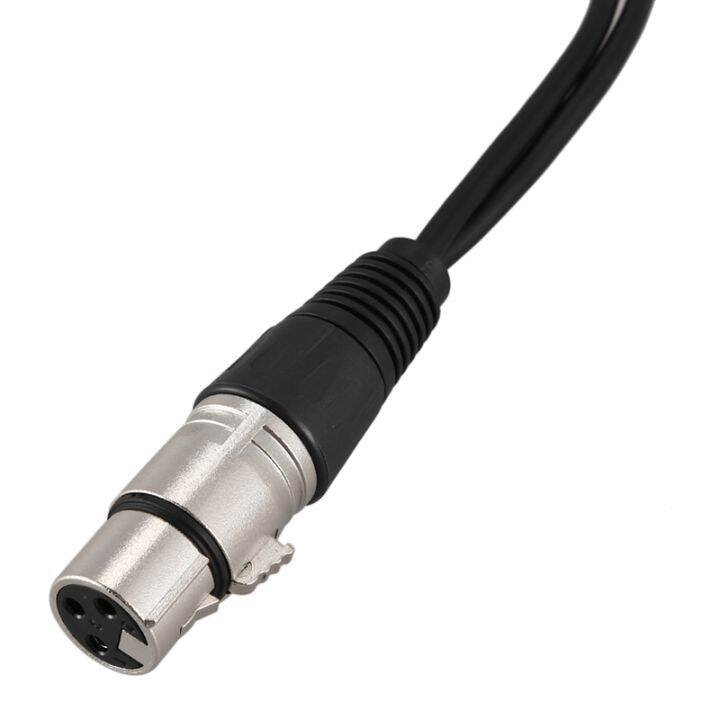 new-3pin-xlr-female-jack-to-dual-2-male-plug-y-splitter-cable-adaptor-1-ft-cord