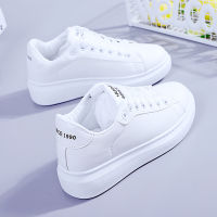 New Fashion Breathble Vulcanized Shoes Women Sneakers Pu Leather Platform Casual Shoes Women Lace Up Little White Shoes