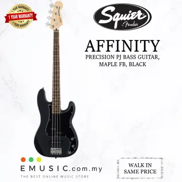 Squier Affinity Series Precision Bass PJ Pack Black with Maple