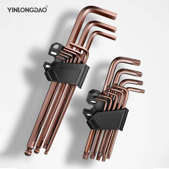 Inner Hexagon Wrench Set Box Spanner 9pcs Ltype Hand Tools Allen Key Set Universal Hexagon