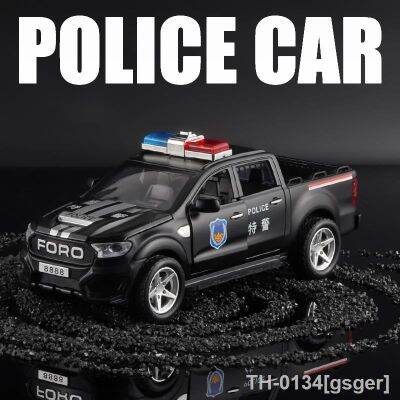 ✜☫✔ 1/32 escala fords f150 fora de estrada caminhão captador polícia liga carro diecast brinquedo modelo som luz das crianças colecionáveis presente