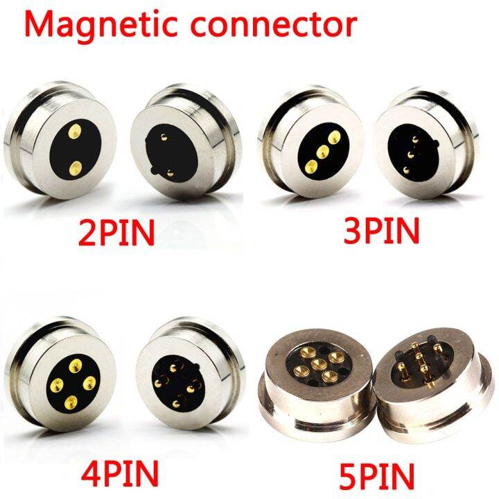 ┋卐 2345p Round High Current Magnet Suction Spring Pogo Pin Connector Male And Female Probe Dc 4284