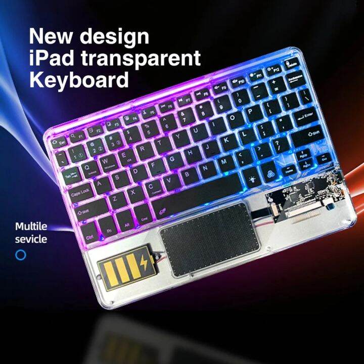 Touchpad Keyboard Transparent Backlit Keyboard for Chiwu HiPad Hi10 GO ...